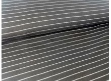 Jersey - Anthrazit Grau mit silber Lurex Ringel